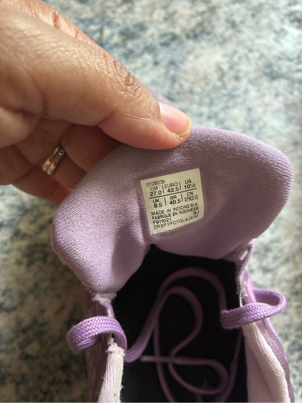 ASICS Women's Light Purple Lace-Up Running Sneakers - Picture 7 of 9